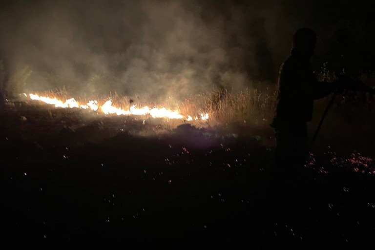 Incendio in agro di Minervino Murge