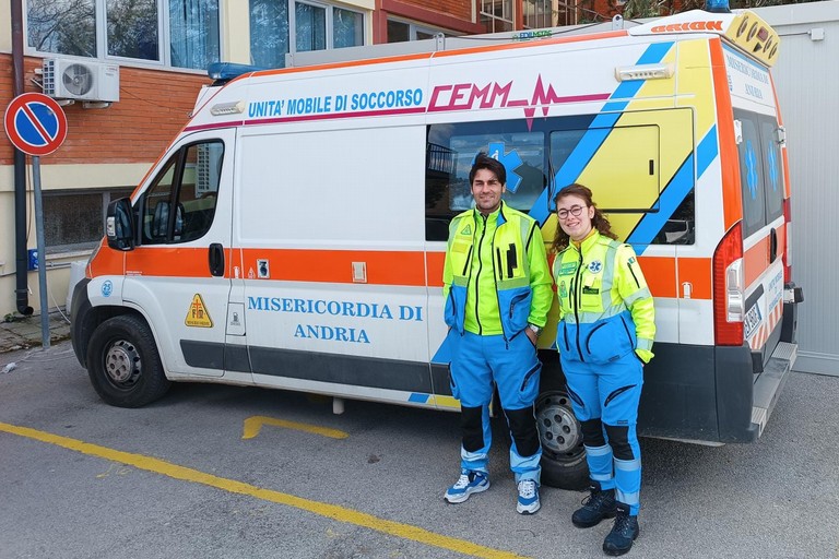 Equipe della postazione di Minervino Murge della Misericordia