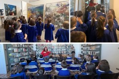 Una lezione speciale tra libri e opere d’arte: gli alunni della Pietrocola visitano Biblioteca e Pinacoteca
