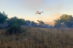 Vasto incendio a Minervino Murge, interviene anche un canadair