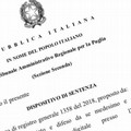 De Mucci (FI Bat):  "Il Tar Puglia ha rigettato il ricorso circa l'annullamento delle elezioni provinciali "