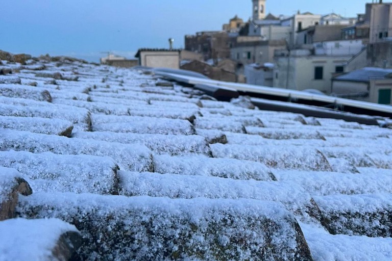 Prima neve dell'anno a Minervino Murge