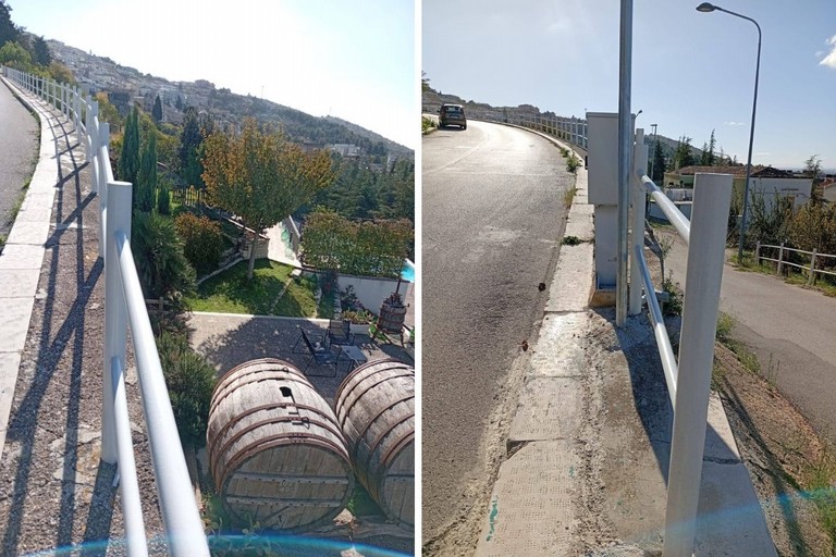 Ringhiere di Via Mentana e Via Fratelli Cairoli. <span>Foto Pagina facebook Michele Nobile</span>