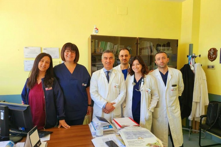 Equipe del reparto di oncologia dell'ospedale di Barletta