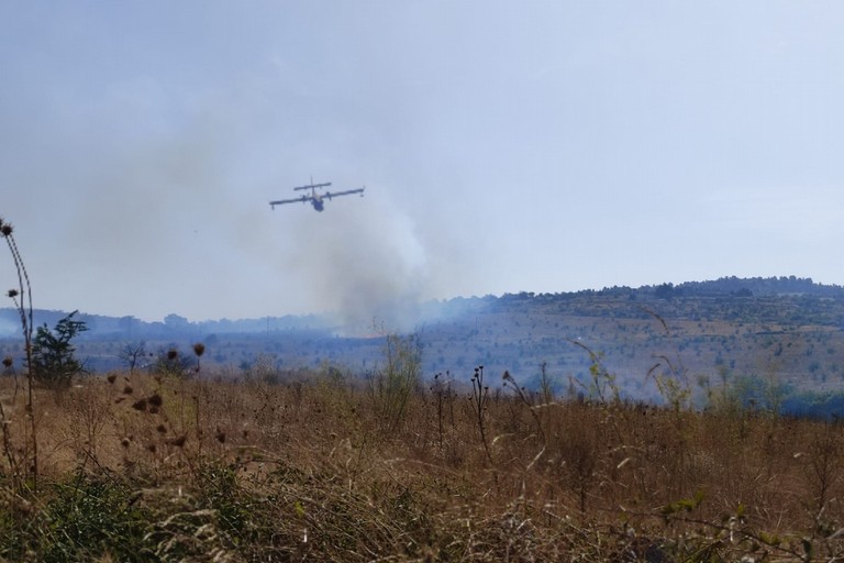 Incendio nell'agro di Minervino Murge